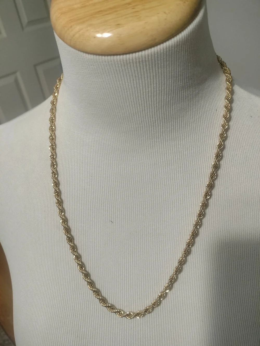 Monet Tagged Gold Rope Chain 24
